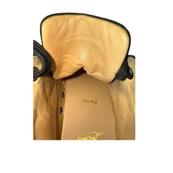 Christian Louboutin Louis Strass Crystal Leopard High Top Sneaker Womens size 39 - Picture 10 of 11